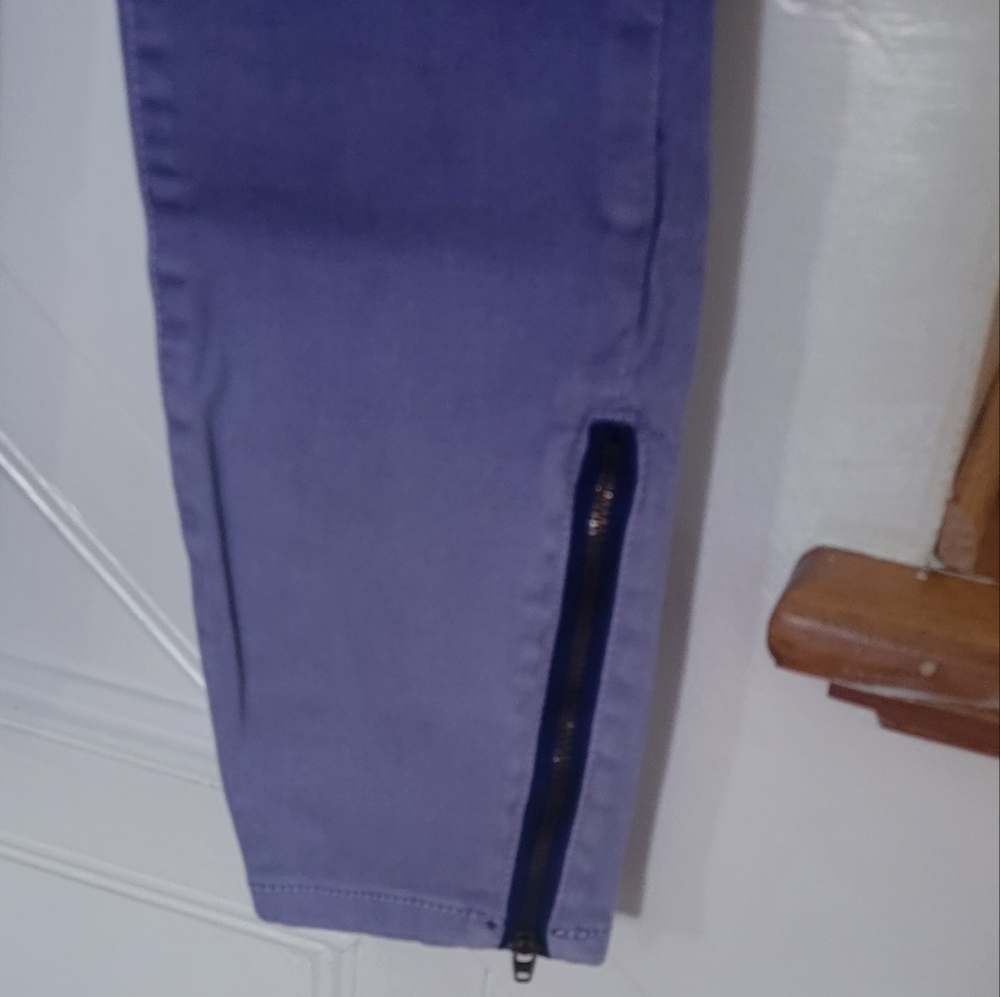 JESSICA SIMPSON Denim Purple Ombre Jeans Kiss Me Ankle Skinny  Size 26 - Picture 5 of 8